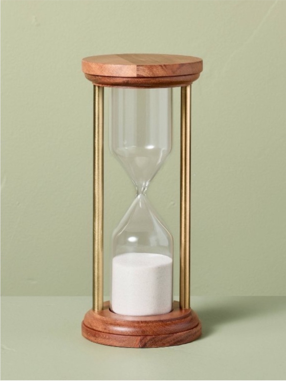 Hearth & Hand Magnolia 7.75" Tabletop Wooden Decorative Hourglass Sand Timer NEW